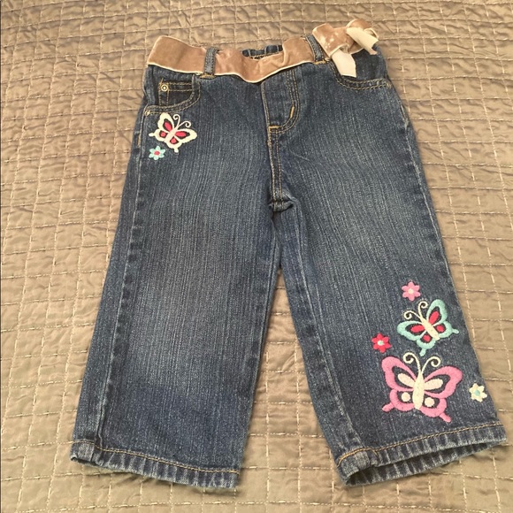 Greendog Embroiders Jeans with a Velvet Bow at the Waist. 24 months - Picture 2 of 8
